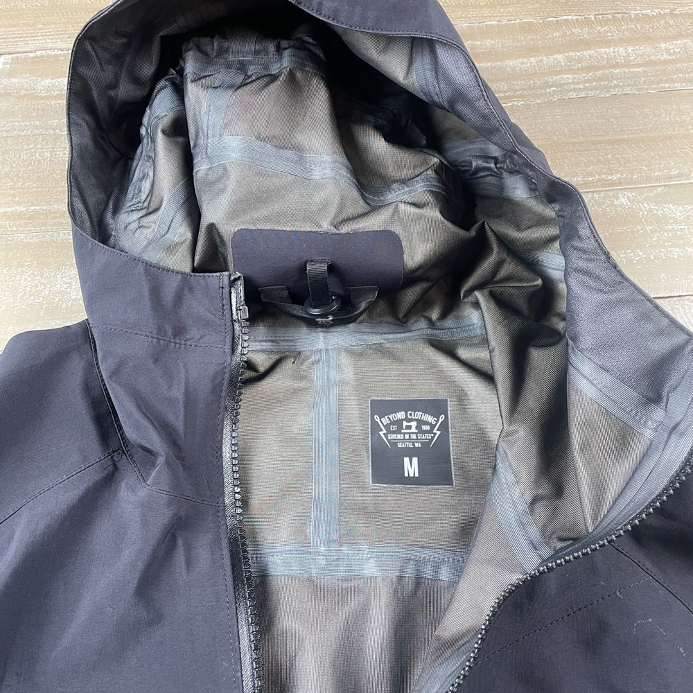 Beyond Clothing Men's Black Tactical Hooded Jacket